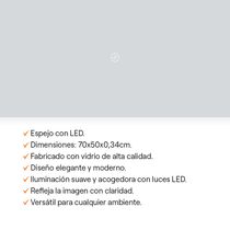 Espejo Blanco con LED 70x50x0,34cm | Orange