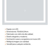 Espejo Blanco con LED 50x70x0,34cm | Orange