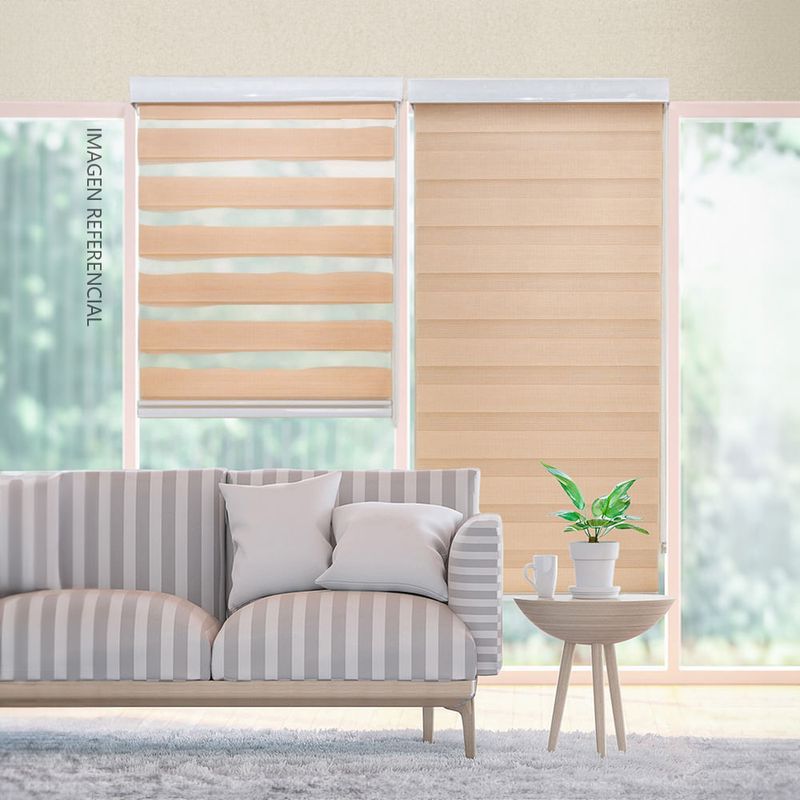 Cortina-Roller-Zebra-Marron-160x165cm-|-Orange