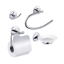 Set de Baño Niza Acero Inoxidable 4 Piezas | Orange