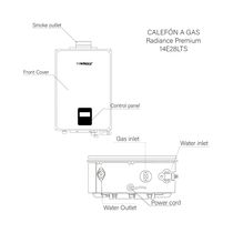 Calefón a Gas Premium 28 Litros Blanco | Radiance