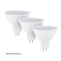 Pack Focos x3 LED MR16 7W 100° 6000K Blanco | Orange