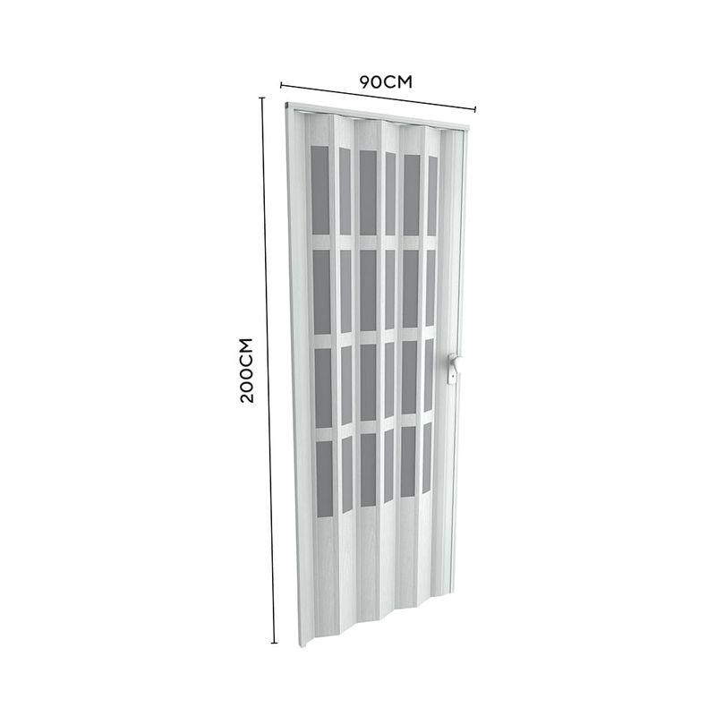 Puerta-Plegable-con-Vitrales-90x200cm-Blanco-Veteado-|-Bricco