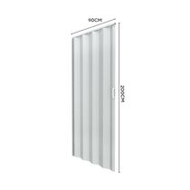 Puerta Plegable Basic 90x200cm Blanco Veteado | Bricco