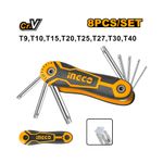 Juego-Llave-Torx-de-Bolsillo-8-Piezas-|-Ingco