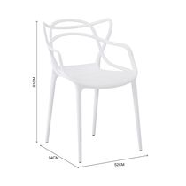 Silla Decorativa Plástica Modern Blanco | Orange