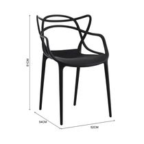 Silla Decorativa Plástica Modern Negro | Orange