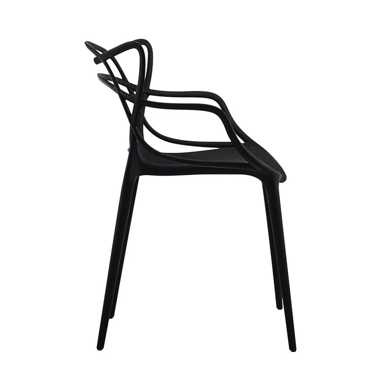 Silla-Decorativa-Plastica-Modern-Negro-|-Orange