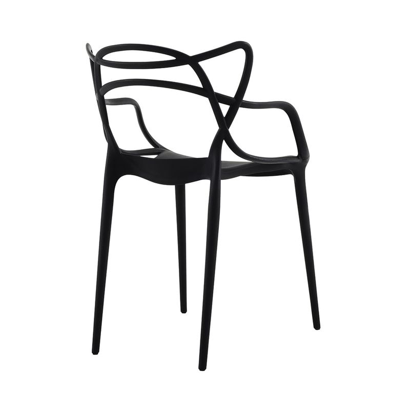 Silla-Decorativa-Plastica-Modern-Negro-|-Orange