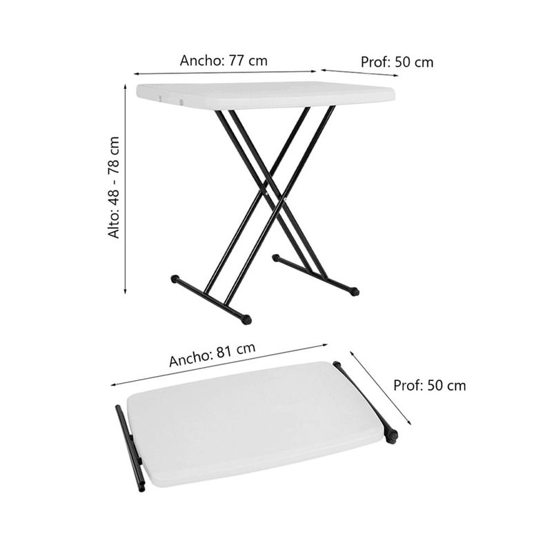 Mesa-Plegable-Blanca-77x50cm-|-Orange