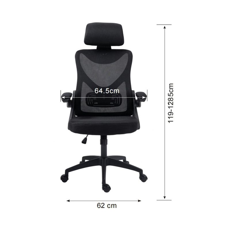 Silla-Giratoria-Executive-Negra-|-Orange