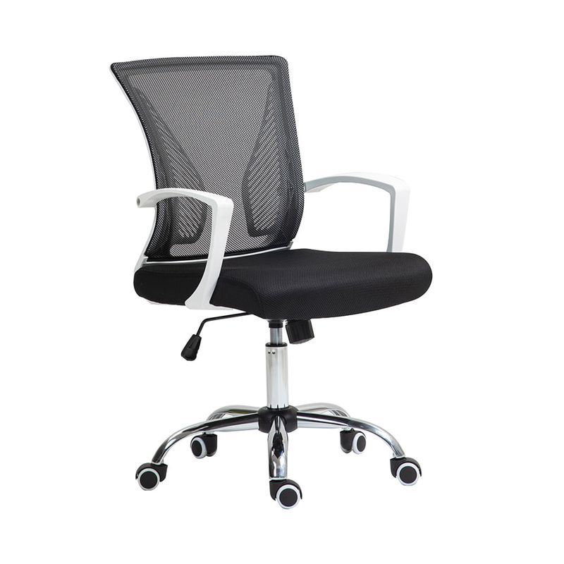 Silla-Giratoria-Baly-Negro-Blanco-|-Orange