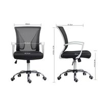 Silla Giratoria Baly Negro/Blanco | Orange