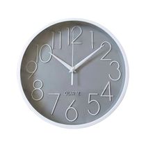 Reloj de Pared Blanco Fondo Gris 25cm | Orange