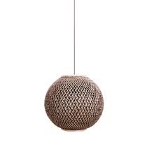 Lámpara Colgante E27 60W Bamboo Rojo | Orange
