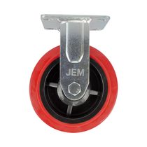 Garrucha Fija Plataforma Roja 6" x 2" | JEM