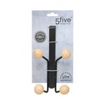 Percha-Negro-4-Cabezas-de-Madera-Hierro-|-Five