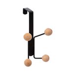 Percha-Negro-4-Cabezas-de-Madera-Hierro-|-Five