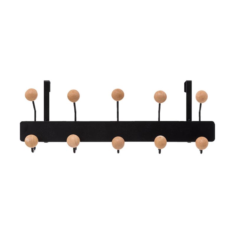 Percha-Negro-10-Cabezas-de-Madera-Hierro-|-Five