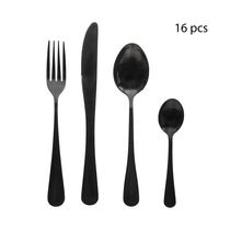 Juego de 16 Cubiertos Negro | Secret de Gourmet
