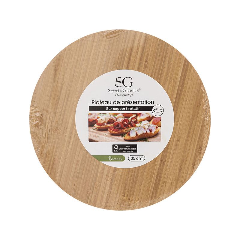 Bandeja-Giratoria-de-Bambu-35cm-|-Secret-de-Gourmet
