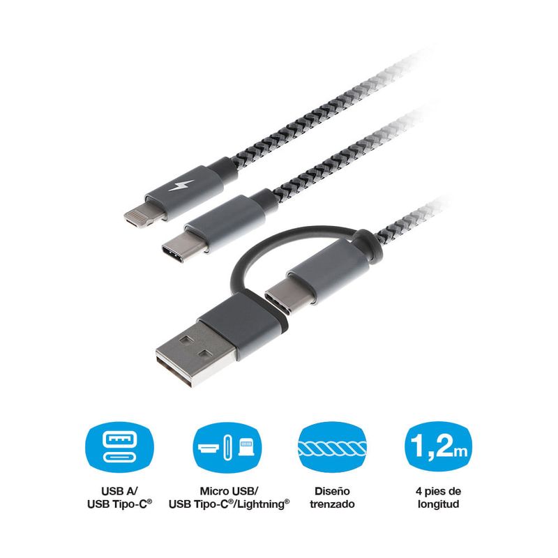 Cable-Multifuncional-de-Carga-5-en-1-1.2m-|-XTech