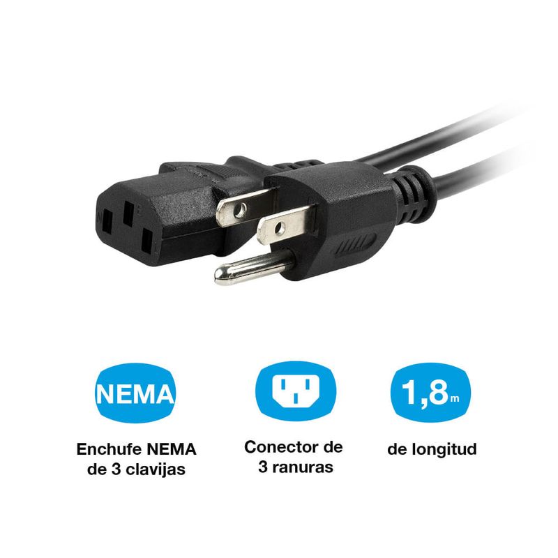 Cable-de-Poder-para-Laptop-3-Ranuras-|-XTech