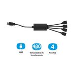 Concentrador-USB-2.0-de-4-Puertos-25cm-|-XTech