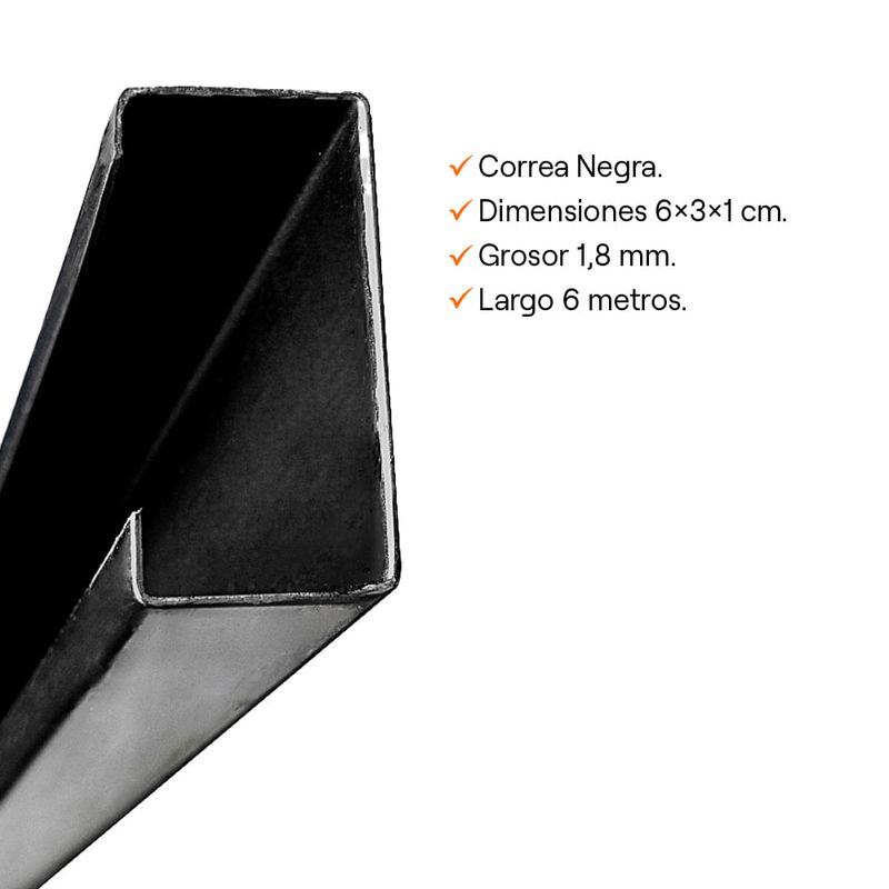 Correa-Negra-60x30x10x1.80x6000mm-|-Adelca