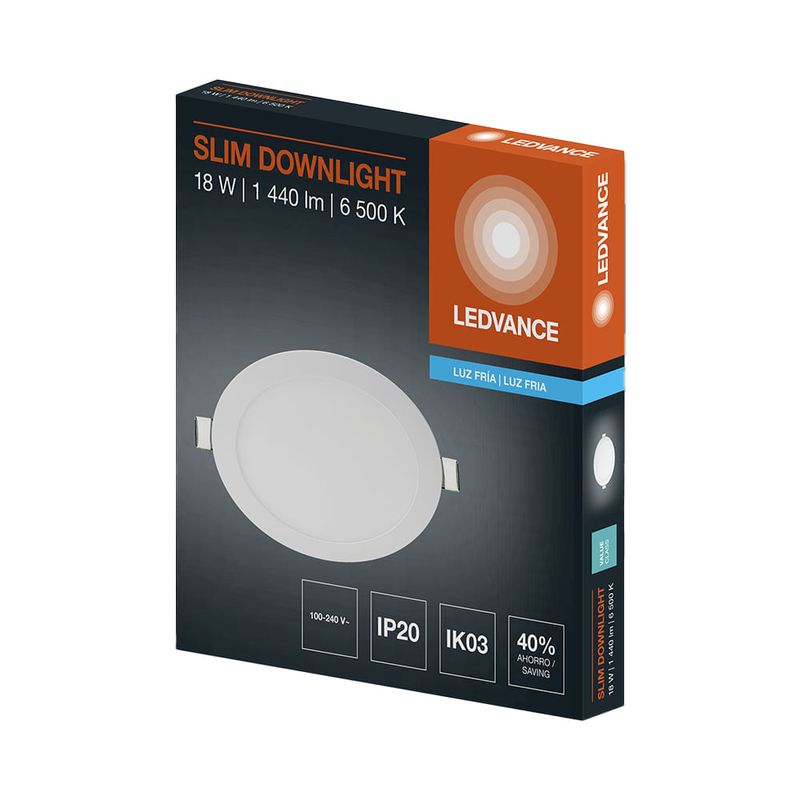 Panel-LED-Slim-18W-Luz-Fria-Redondo-|-Ledvance