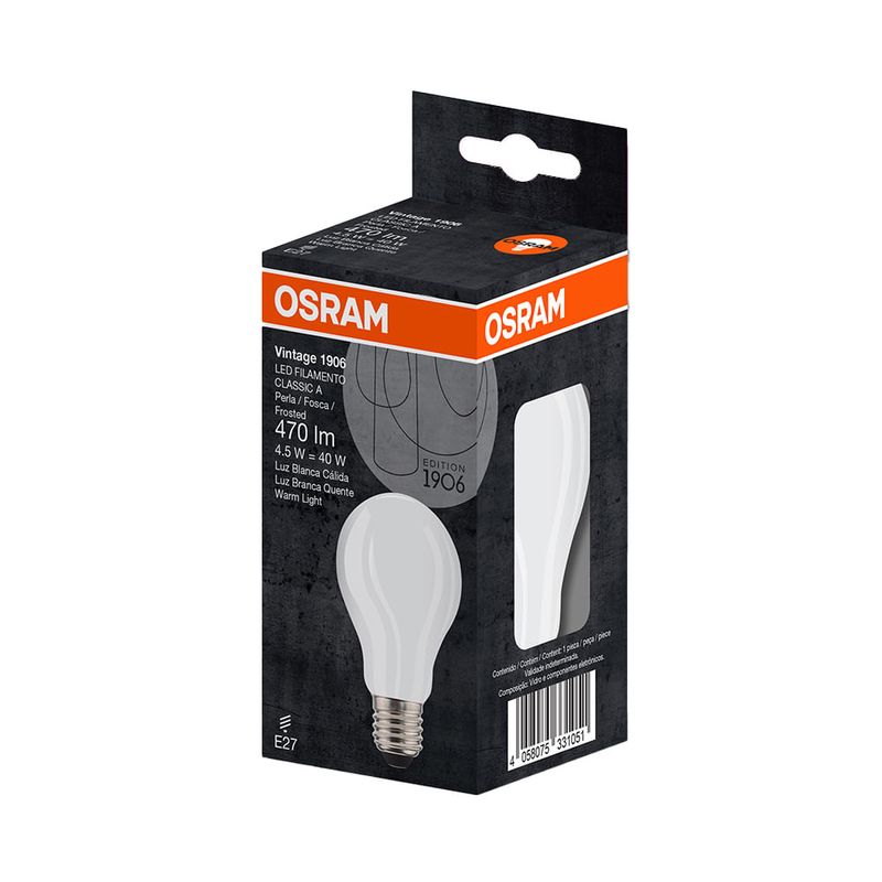 Foco-LED-CLA40-Opaco-4.5W-2700K-E27-|-Ledvance