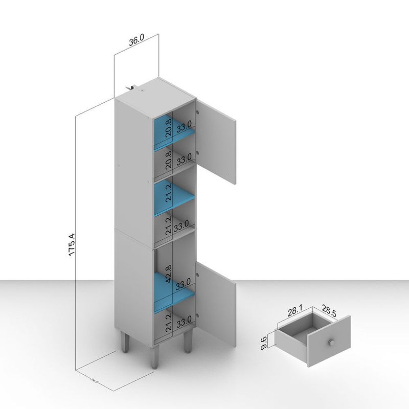 Mueble-de-Baño-Blanco-con-2-Puertas-y-1-Cajon-|-Politorno