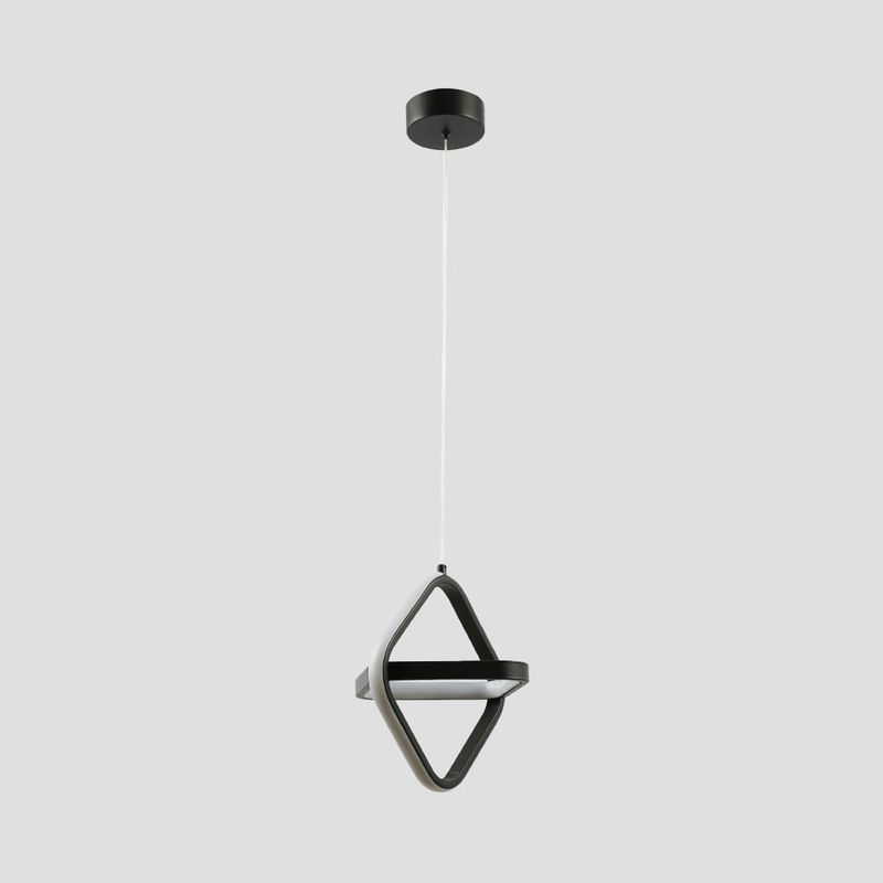 Lampara-Colgante-LED-20W-Rombos-Negro-|-Orange