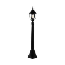 Lámpara Exterior Poste Bolardo Farol Negro 1XE27 | Luzmas