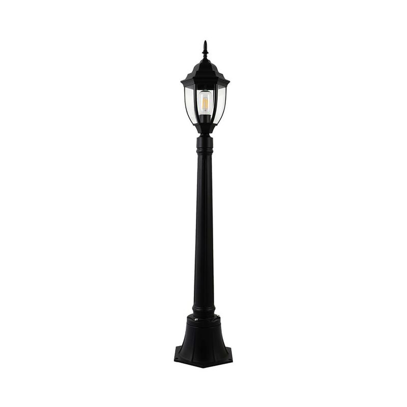 Lampara-Exterior-Poste-Bolardo-Farol-Negro-1XE27-|-Luzmas
