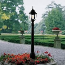 Lámpara Exterior Poste Bolardo Farol Negro 1XE27 | Luzmas