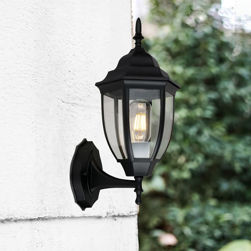 Lampara-de-Pared-Farol-Exterior-Negra-1XE27-|-Luzmas