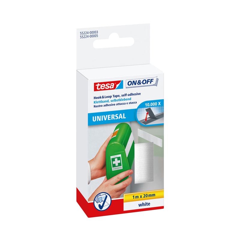 Velcro-On---Off-Cinta-1m-x-20mm-Blanco-|-Tesa