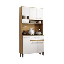 Mueble para Cocina Hanna Miel/Blanco 6 Puertas | Delmarco Moveis