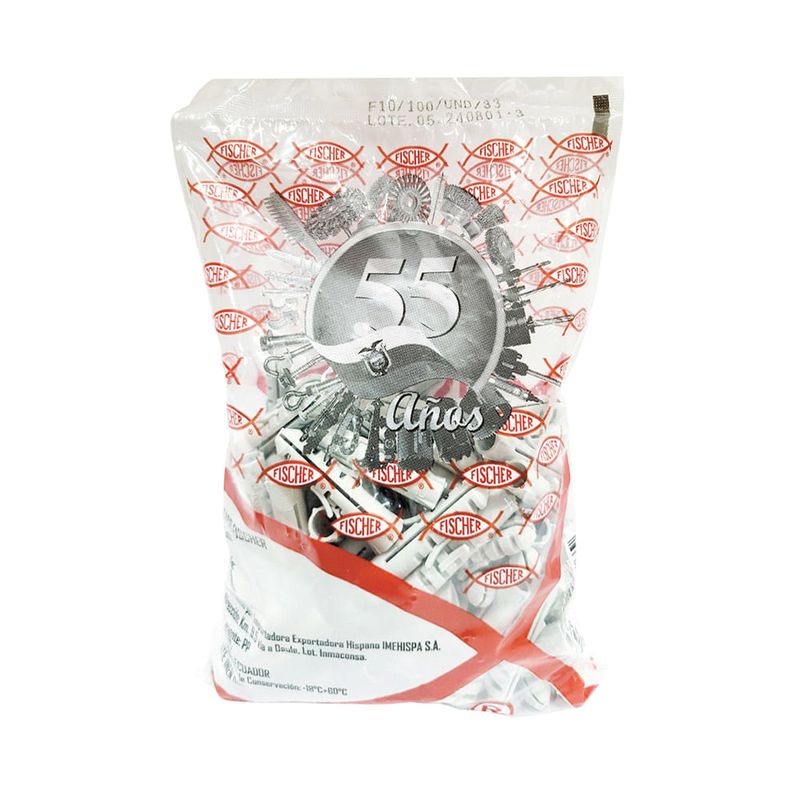 Taco-Expandible-Gris-F-10-100-Piezas-|-Fischer