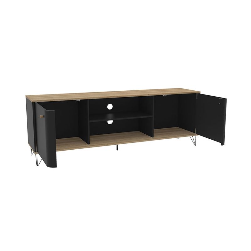 Mesa-para-TV-Kazan-Negro-Beige-|-Politorno