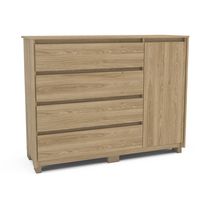 Cómoda Mets Light Oak 4 Cajones | Politorno