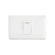 Conmutador Simple de Plástico Blanco | Orange