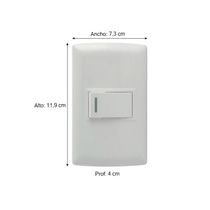 Conmutador Simple de Plástico Blanco | Orange