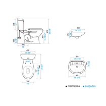 Combo Sanitario Ideal Milan Capri Blanco | FV