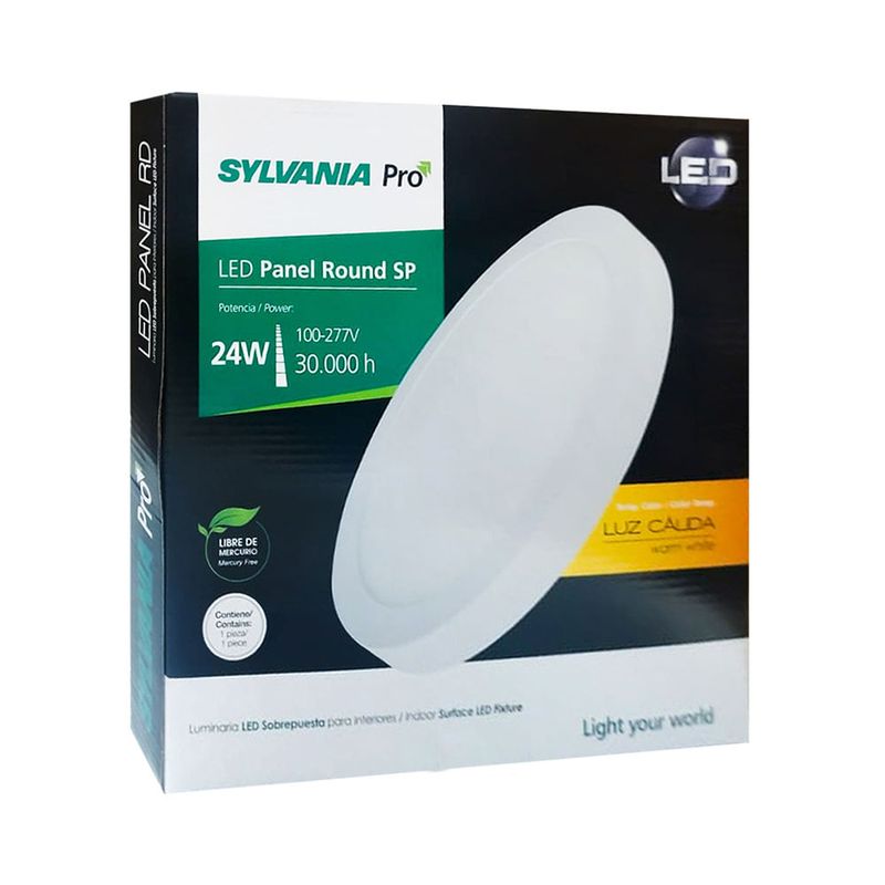 Panel-LED-Sobrepuesto-Redondo-24W-Luz-Calida-|-Sylvania