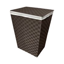 Cesto Tejido para Ropa Café con Tapa 60cm | Kennedy Home