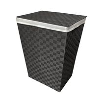Cesto Tejido para Ropa Gris con Tapa 60cm | Kennedy Home