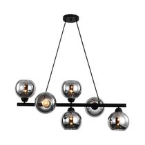 Lámpara Colgante Cristal Soplado Negra 6xE27 | Orange