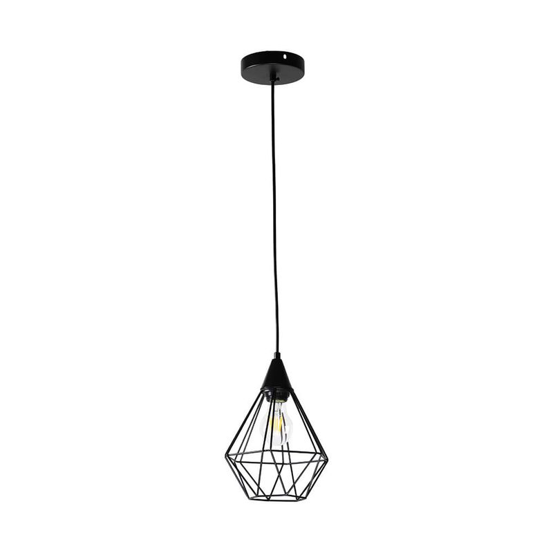 Lampara-Colgante-Negra-20cm-1xE27-|-Orange